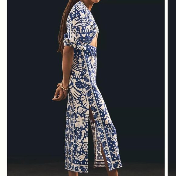 FARM RIO- Jungle Scarf Midi Dress (XS) - Picture 7 of 14